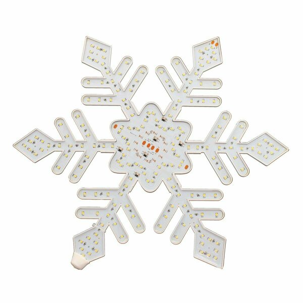 Queens Of Christmas 18 in. LED Diamond Snowflake, Warm White LED-SFDIA18-LWW